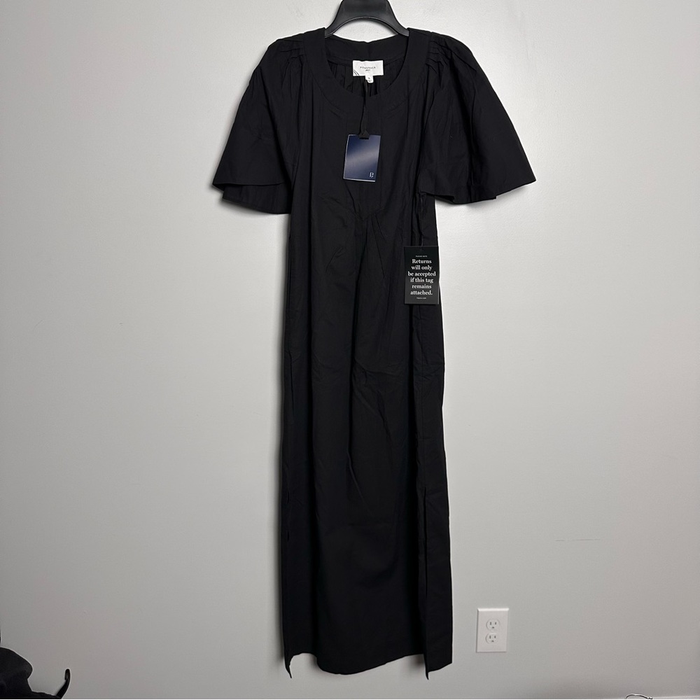 NWT POMANDER PLACE Black Finley Flutter Sleeve Maxi Dress XL - Picture 7 of 11